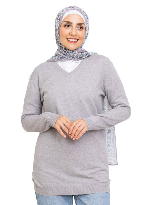 Cloud V - Neck Knit Pullover - Khotwh